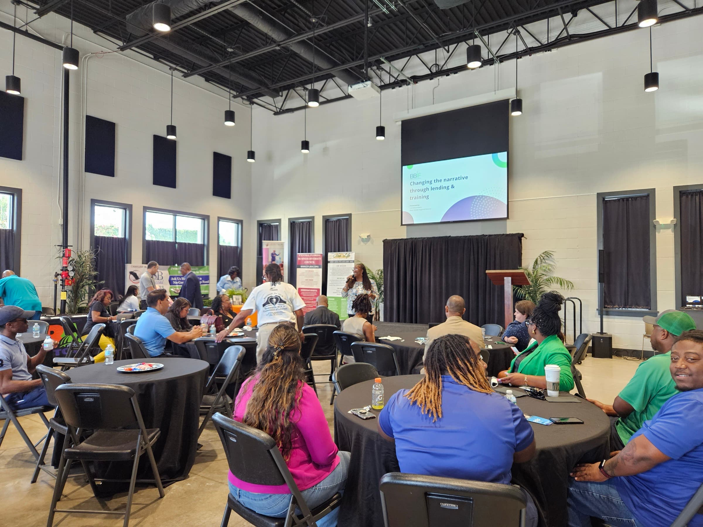 Attendees engaged at the Minority Business Expo